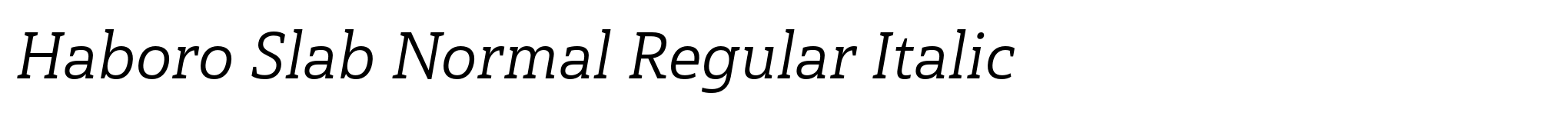 Haboro Slab Normal Regular Italic image